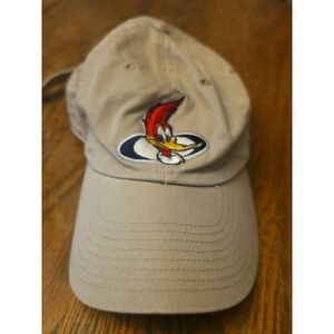 Woody The Woodpecker Vtg Hat Cap Khaki Tan Strapback Brown Universal Studios